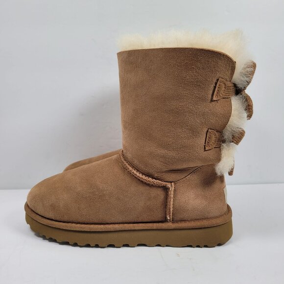UGG Bailey Bow Corduroy Women's Brown Suede Boots S/N1094312 US Size 7 - Picture 3 of 12